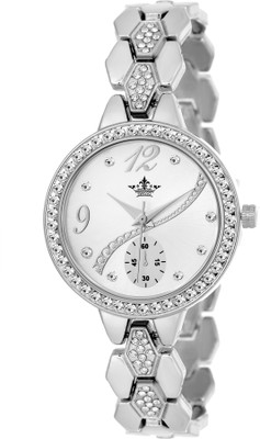 

swisso SWS-8041-SLR-WHT Ladies Special Exclusive Studded Notable Series Watch - For Women