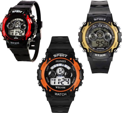 GURUKRUPA ENTERPRISE Satnam Digital stylish designer watches for boys and Men Watches Pack of-03 Watch  - For Men   Watches  (GURUKRUPA ENTERPRISE)