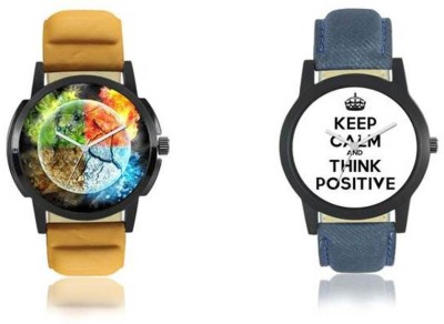 FASHION POOL FOXTER MEN'S BLUE AND BROWN SPECIAL COLLECTION SPECIAL EDITION PERFECT COMBINATION OF KEEP A CALM & MULTI COLOR WATCH Watch  - For Boys   Watches  (FASHION POOL)