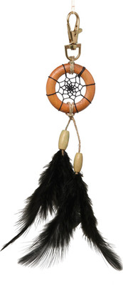 

Rooh Dream Catcher Rooh Dream Catcher ~ Black Wood Key Chain ~ Handmade Key Chain used as Purse or Bag Hanging, Cupboard Keychain, Car, House keys, Goodluck Charm! Wool Windchime(3.5 inch, Black)