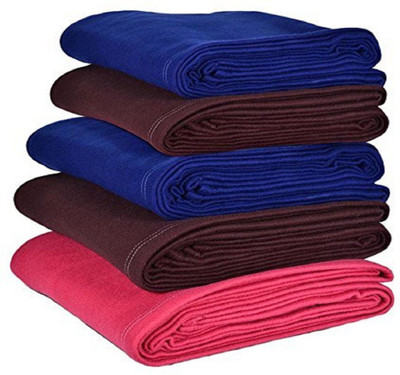 VELLORA Solid Single Fleece Blanket(Polyester, Multicolor)