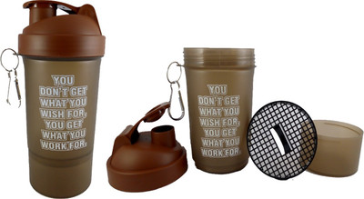 

Hyper Adam AN-23 Stylish Shaker With Protein Compartment 600 ml Shaker(Pack of 1, Brown)