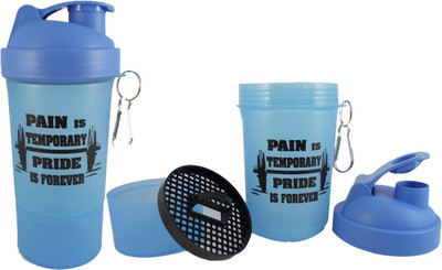 

Hyper Adam AN-22 Trendy Shaker With Protein Compartment 600 ml Shaker(Pack of 1, Blue)