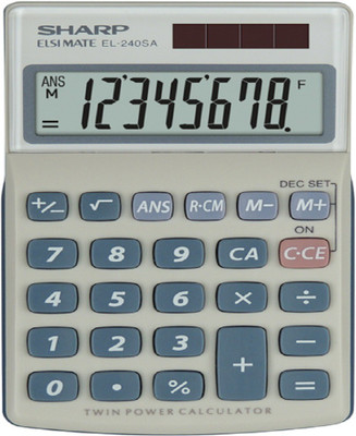 

Sharp EL-240SA EL-240SA Basic Calculator(8 Digit), White