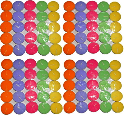 

lata 100 Multicolor Tealight Candles Pack of 100 Pcs Candle(Multicolor, Pack of 100)