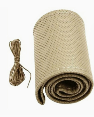 

Take Care Hand Stiched Steering Cover For Hyundai i20(Beige, Leatherite)