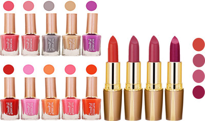 

Aroma Care Wholesale Rate Combo Of Nail Polish And RG Lipstick 92(Set of 14)