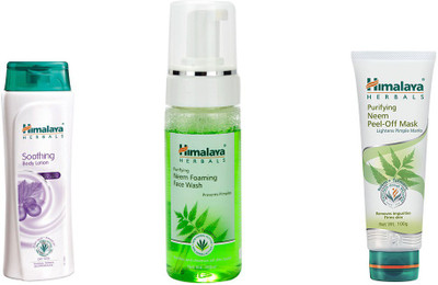

Himalaya soothing body lotion, neem foaming face wash, peel of mask(Set of 3)