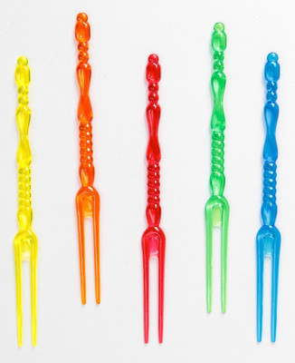 

Skywalk Set Of 20 Dazzling Transclucent Plastic Fruit Fork Picks Tableware Gift Set Assorted Colors Plastic Cutlery Set(Pack of 20)