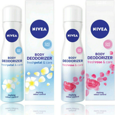 

Nivea fresh petal & fresh rose Deodorant Spray - For Women(150 ml, Pack of 2)