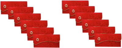 

FashBlush Kraft Handmade Festivals/ Gifts/Shagun/Cash Wedding Envelopes (Pack Of 12) Envelopes(Pack of 12 Red)