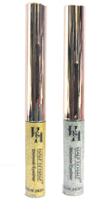 

Half N Half GLITTER EYE LINER, GOLDEN, SILVER 16 ml(MULTICOLOR)