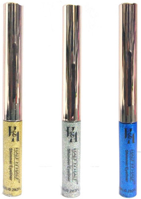 

Half N Half GLITTER EYE LINER, GOLDEN, BLUE, SILVER, 8ML EACH 24 ml(MULTICOLOR)
