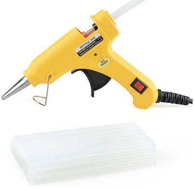 

REYTAIL 20W Yellow Mini Glue Gun with 08 Sticks Standard Temperature Corded Glue Gun(7 mm)