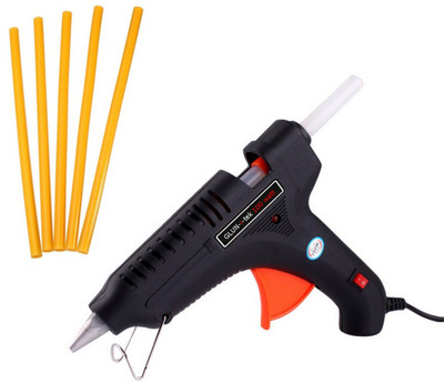 

glun ITEK LEAK PROOF 100 WATT ON OFF SWITCH WITH 5 YELLOW STICKS Standard Temperature Corded Glue Gun(11 mm)