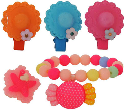 

Maayra Girls's Star Hat Candy Pack of 6 Hair Accessory Set(Multicolor)