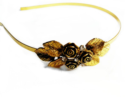 

PinkvelvetteS Belle Hair Accessories Hair Band(Gold)