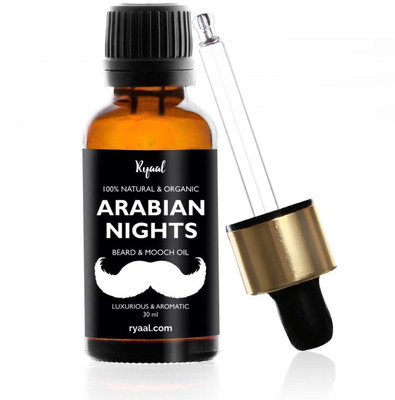 

Ryaal Beard Oil & Leave In Conditioner - Arabian Nights | Pure Natural Organic for Groomed Beards, Mustaches, and Moisturized Skin Hair Oil(30 ml)