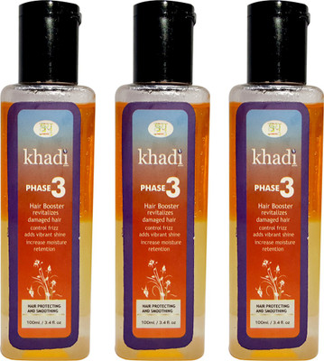 

Khadi Global 3Phase Hair Revitalizer Hair Serum 100% Natural & Safe ( No Mineral Oil No Parabens) 100 ml Pack of 3 Hair Oil(300 ml)