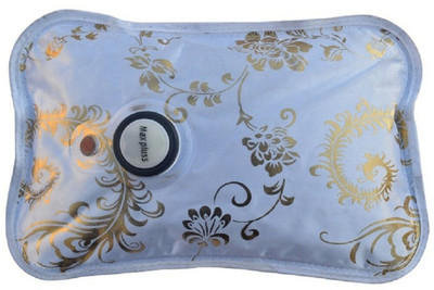 Maxplus WHITE HOT WATER BAG electric 1000 ml Hot Water Bag(White, GOLDEN), Golden;white