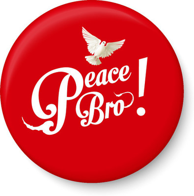 

Peacockride Peace Bro I MERSAL I Fridge Magnet Pack of 1(Multicolor)