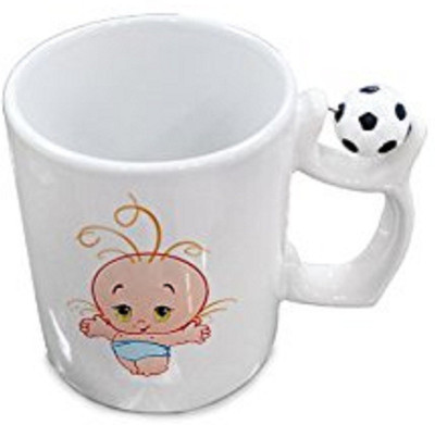 

Lilsta Soccer Ceramic Mug(120 ml), White