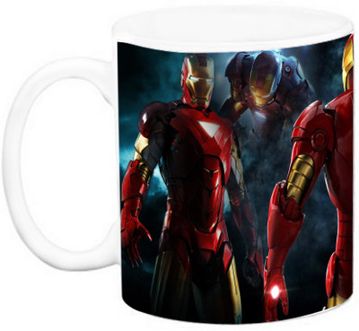

EFW Marvel Avengers superheros - IronMan Ceramic Mug(325 ml), Multicolor