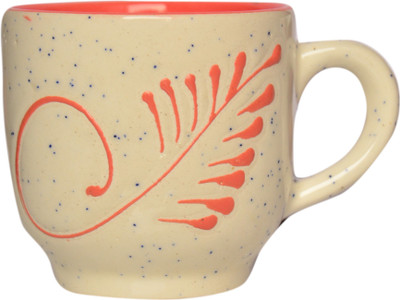 

ZURICARA MOSAIC RED PINE TEA CUP Ceramic Mug(60 ml), Multicolor