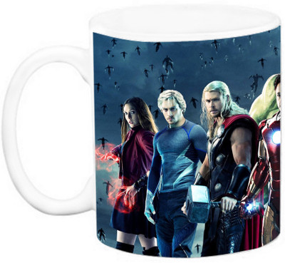 

EFW Marvel Avengers Infinity War - Ironman,hulk,Thor,captain america Ceramic Mug(325 ml), Multicolor