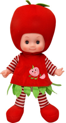 

Toyshine 18 Inches Rhymes Singing Fruity Doll, Touch Sensors, {RED}(Red)