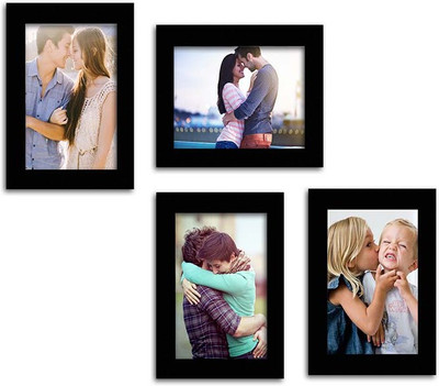 

Make Home Happy MDF Photo Frame(Black, 4 Photos)
