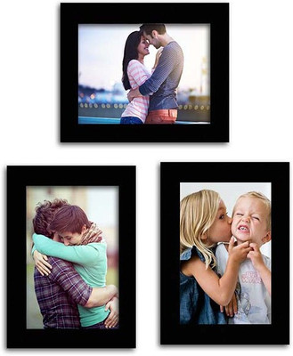 

Make Home Happy MDF Photo Frame(Black, 3 Photos)