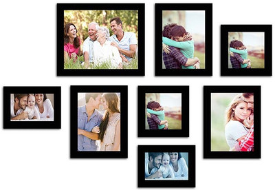 

Make Home Happy MDF Photo Frame(Black, 8 Photos)