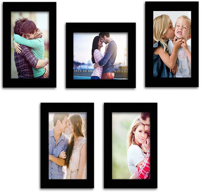 

Make Home Happy MDF Photo Frame(Black, 5 Photos)