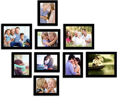 

Make Home Happy MDF Photo Frame(Black, 9 Photos)