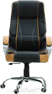 Green Soul Vienna High Back Office Chair (Black Tan) Leatherette Office Executive Chair(Brown, Black)
