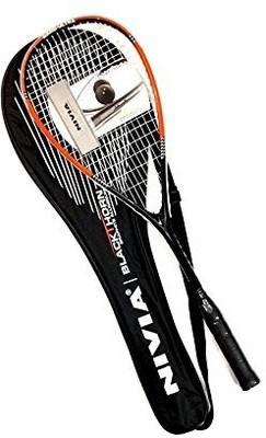 

Nivia Black Thorn Squash Racquet Orange Strung Squash Racquet(G4, 95 g)