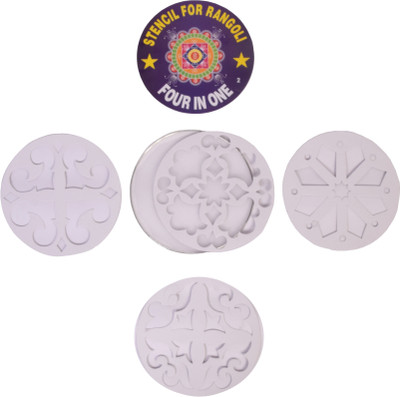 

Vardhman Rangoli stencil , 4 in 1, Used with Marble Rangoli Stencil