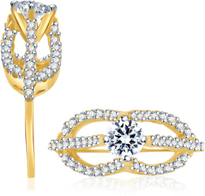

Sukkhi Sukkhi Pleasing Gold and Rhodium Plated Cubic Zirconia Stone Studded Solitaire Ring Alloy Cubic Zirconia Gold-plated Plated Ring