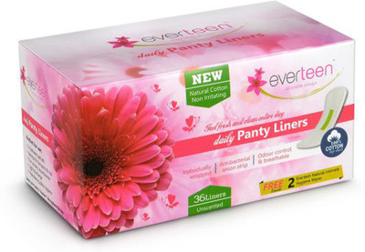 

everteen natural cotton daily panty liners (pack of 2) Pantyliner(Pack of 36)