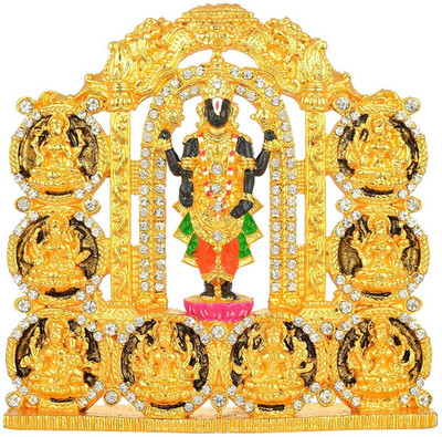 

Kulin Prince Astha God Laxmi Balaji Idol | Statue For Car Dashboard | Home Decor | Gifting Decorative Showpiece - 10 cm(Alloy, Multicolor)
