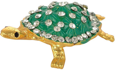 

Kulin Anmol Tortoise Idol | Statue For Car Dashboard | Home Decor | Gifting Decorative Showpiece - 5 cm(Alloy, Green, Gold)