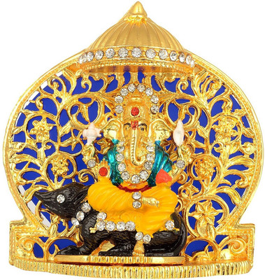 

Kulin Devta Mouse God Ganesh | Ganpati | Lord Ganesha Idol | Statue For Car Dashboard | Home Decor | Gifting Decorative Showpiece - 7.5 cm(Alloy, Multicolor)