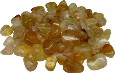 

Aldomin Natural Citrine Healing Crystal Small Tumbled Stone (100 Gram) Decorative Showpiece - 0.5 cm(Crystal, Yellow)