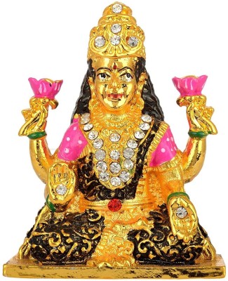 Kulin Carving Goddess Laxmi | Lakshmi Idol | Statue For Car Dashboard | Home Decor | Gifting Decorative Showpiece  -  5 cm(Alloy, Multicolor)