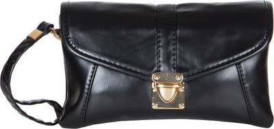 

VELINA Girls Casual Black Leatherette Sling Bag