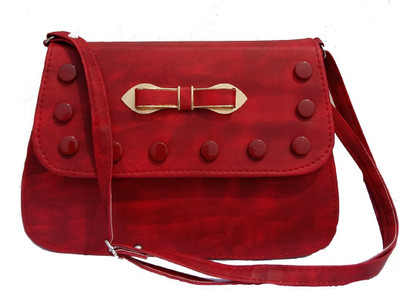 

SURMOUNT Girls Casual Maroon Leatherette Satchel
