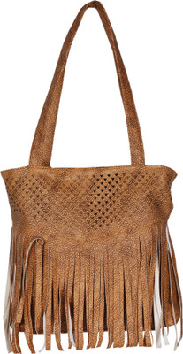 

velina Girls Evening/Party Tan Leatherette Shoulder Bag