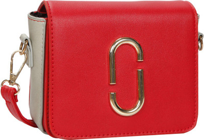 

Bagkok Women Formal Red PU Sling Bag