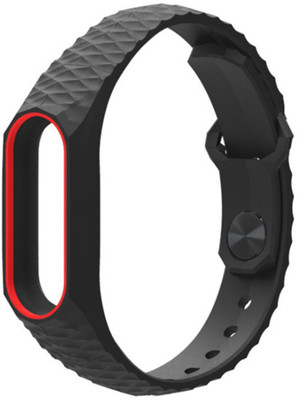

Taslar Replacement Rubber Band for Mi band 2, HRX Smart Band Strap(Black, Yellow), Black red